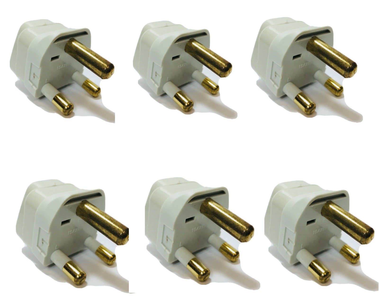 Type M 6-PK Simran SS-415SA South Africa Universal Grounded Plug Adapter S. African 