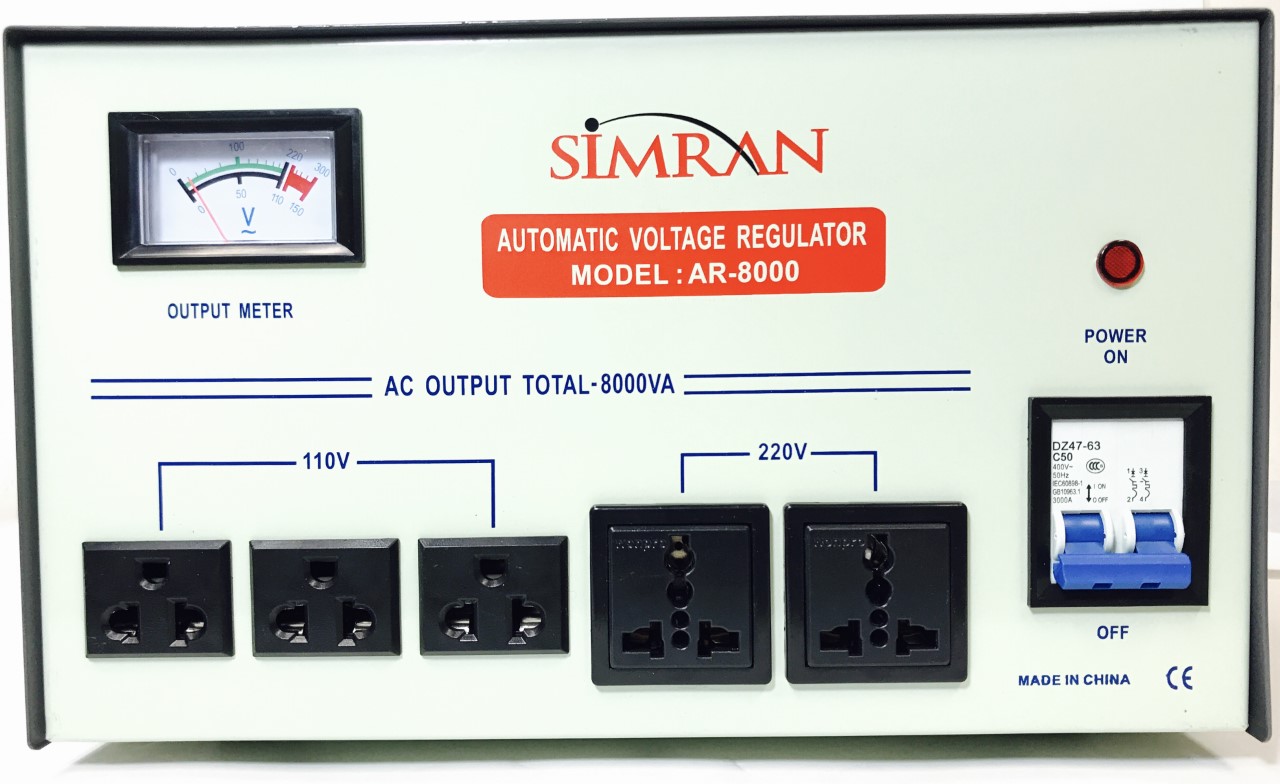 Simran 8000 Watt Voltage Converter with Stabilizer AR8000 