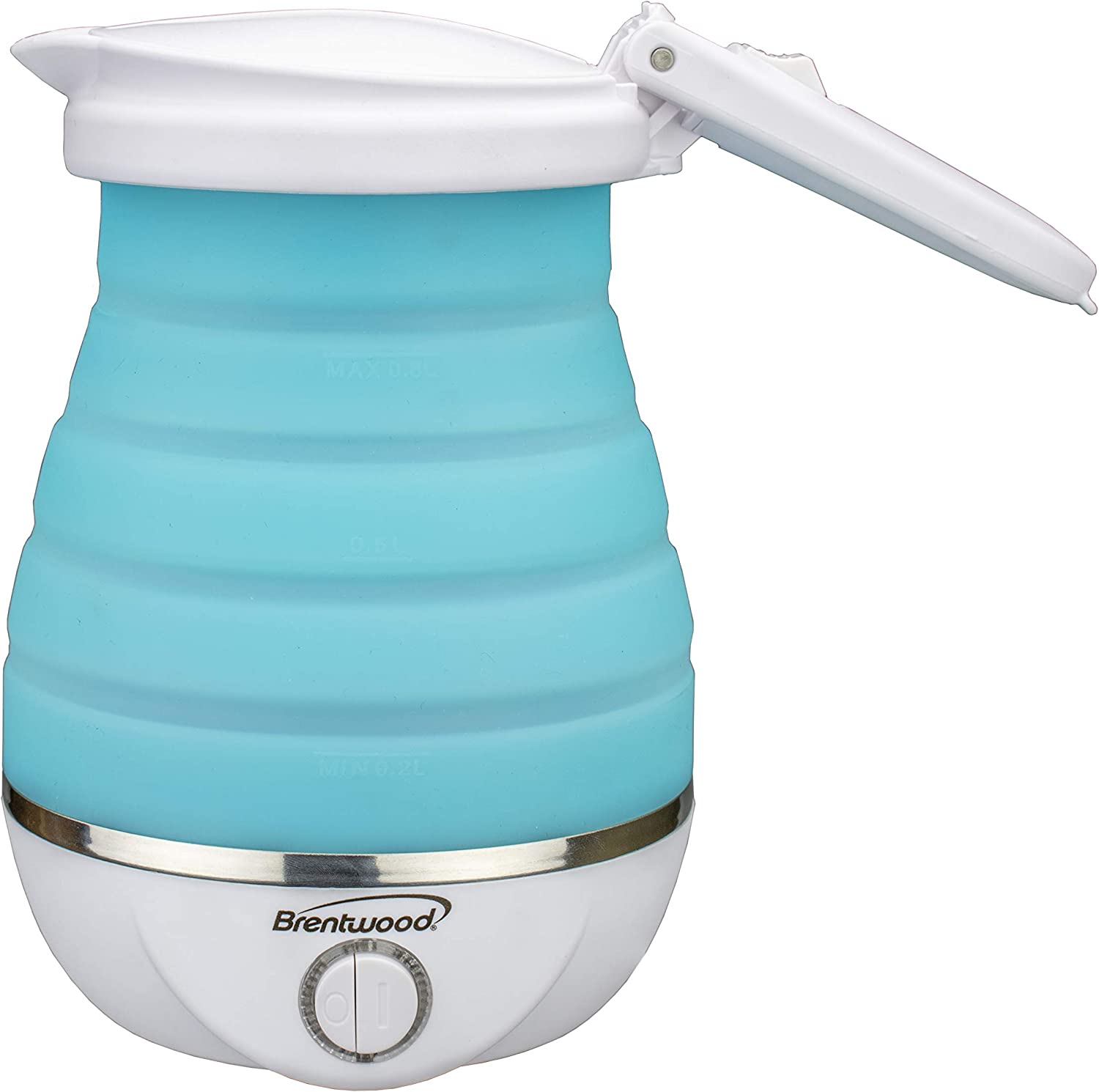 Brentwood KT-1508BL 0.8 Ltr Dual-Voltage Collapsible-Travel Kettle 110-220-Volt Blue
