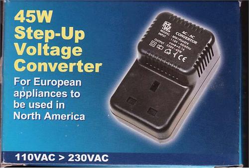 45 Watts Step Up converter for U.K. Appliances to use in US