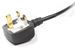 UK Power Cord with 3 Flat Pin Square Plug Type D for Africa, Asia, Middle East