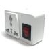 609H Universal Round Pin Plug Adapter with ON/OFF Switch for European Type C Outlet - 609H