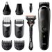 Braun MGK5360 220 Volt EU Plug 8-in-1 Face & Head, Beard Trimmer Hair Clipper Styling Kit with Gillette Razor