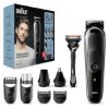 Braun MGK5360 220 Volt EU Plug 8-in-1 Face & Head, Beard Trimmer Hair Clipper Styling Kit with Gillette Razor