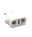 Norstar MU-5 American to Europe Asia 4mm Round Pin Plug Adapter, White, Type C - MU-5W