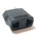 Seven Star MU-5 American to European Asia 4mm Plug Adapter, Black, Type C - MU-5B