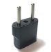 Type C American To European Plug Adapter For Europe, Asia 4MM Round Pins MU5 Black