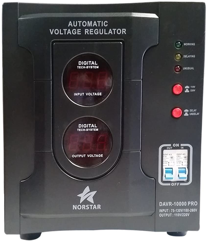 Norstar DAVR-8000 8000 Watt Voltage Converter Stabilizer 110V 220V Transformer 8000W Step Up Down