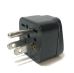 Seven Star SS-417 Universal to American Grounded Plug Adapter, Type B, Black - SS-417B