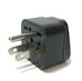 Seven Star SS-417 Universal to American Grounded Plug Adapter Set Black - SS-417B