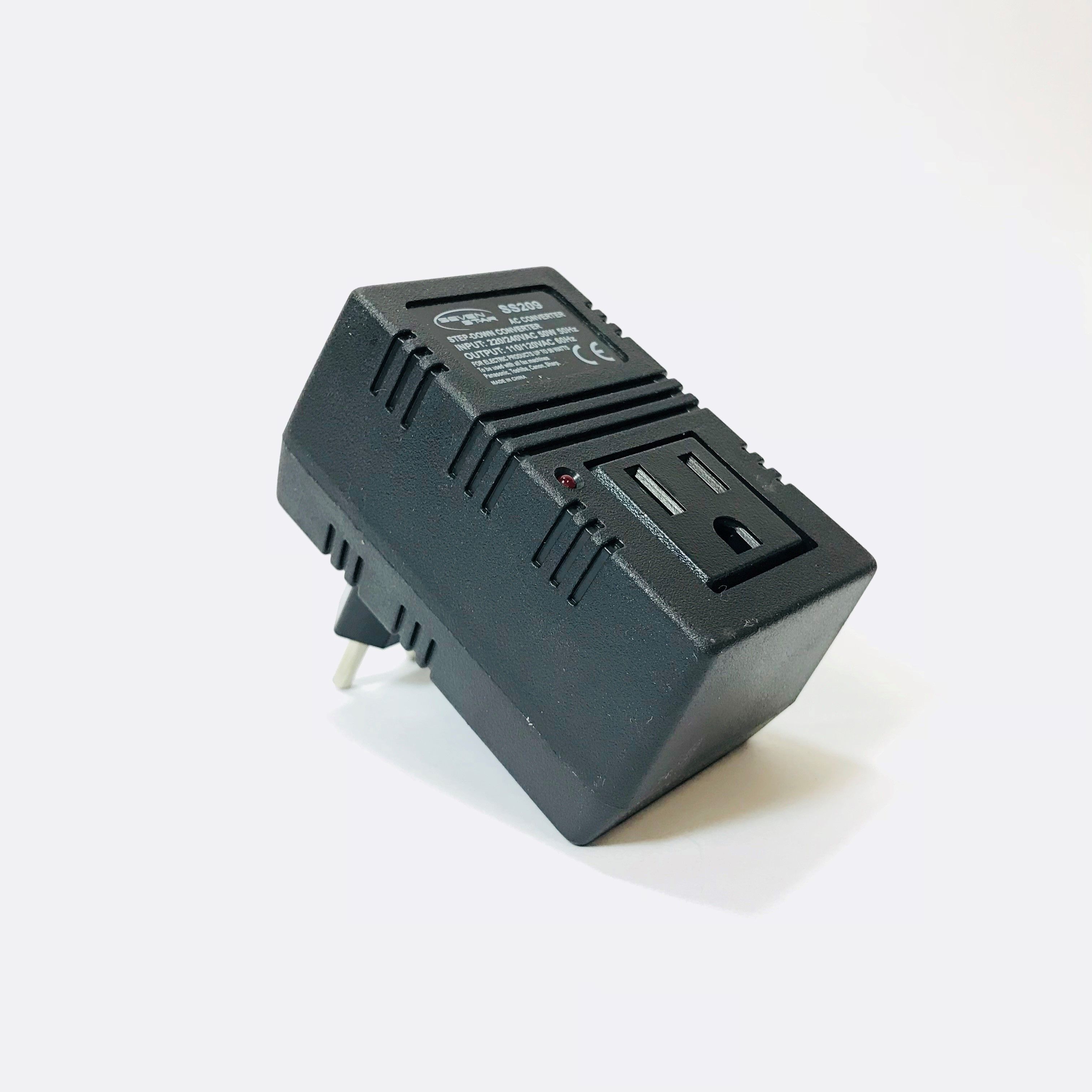 Sevenstar 3-Pack 50W Step Down Transformer – 220V To 110V Travel Converter (50 Watt, SS-212)