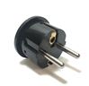 Seven Star SS409 European Schuko Plug With Grounding Black Type E/F American to European plug adapter, type E F adapter plug, TYPE e adaptor, black plug SS-409, sevenstar adapters, plug for type E socket, ROUND PIN universal plug, adapters, germany, europe, asia, africa, india, uk, universal adapters,220 plug,220v adapter,220 volt adapter,220 adaptor