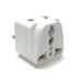 Seven Star SS711 Type C Euro Asian Style 2-Input Plug Adapter, 4mm Round Pin, Universal - SS711