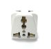 Seven Star SS711 Type C Euro Asian Style 2-Input Plug Adapter, 4mm Round Pin, Universal - SS711
