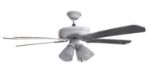 Sakura 52" 220 Volt White Ceiling Fan with Four Lights 220V/240V For Export