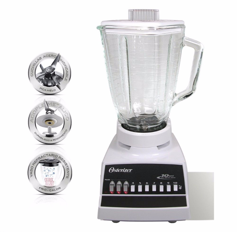 Oster 4172 10-Speed 220 Volt Blender with Glass Jar 220V-240V 50Hz For Export